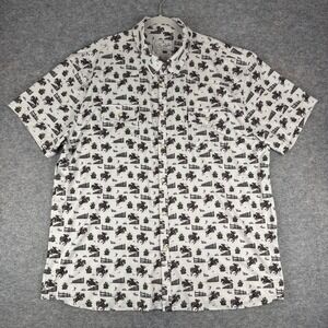 Burlebo Performance Western Pearl Snap Shirt Cowboy Country Mens 2XL XXL